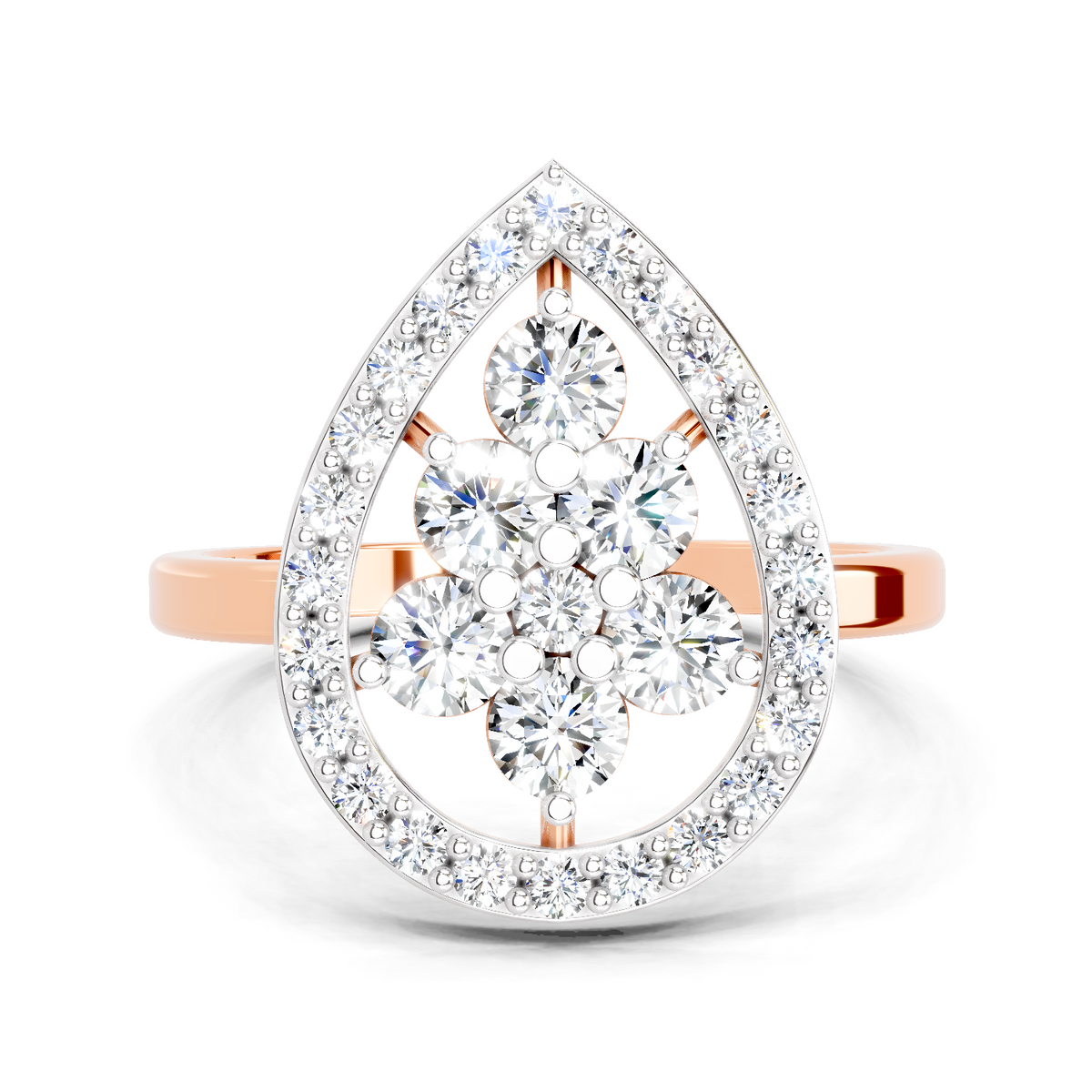 Resplendent Round Cluster Diamond Ring
