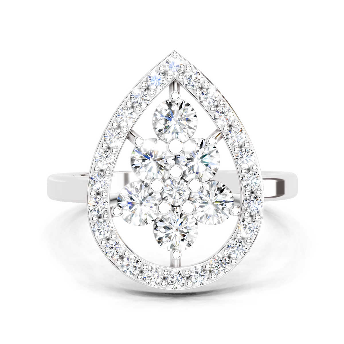 Resplendent Round Cluster Diamond Ring