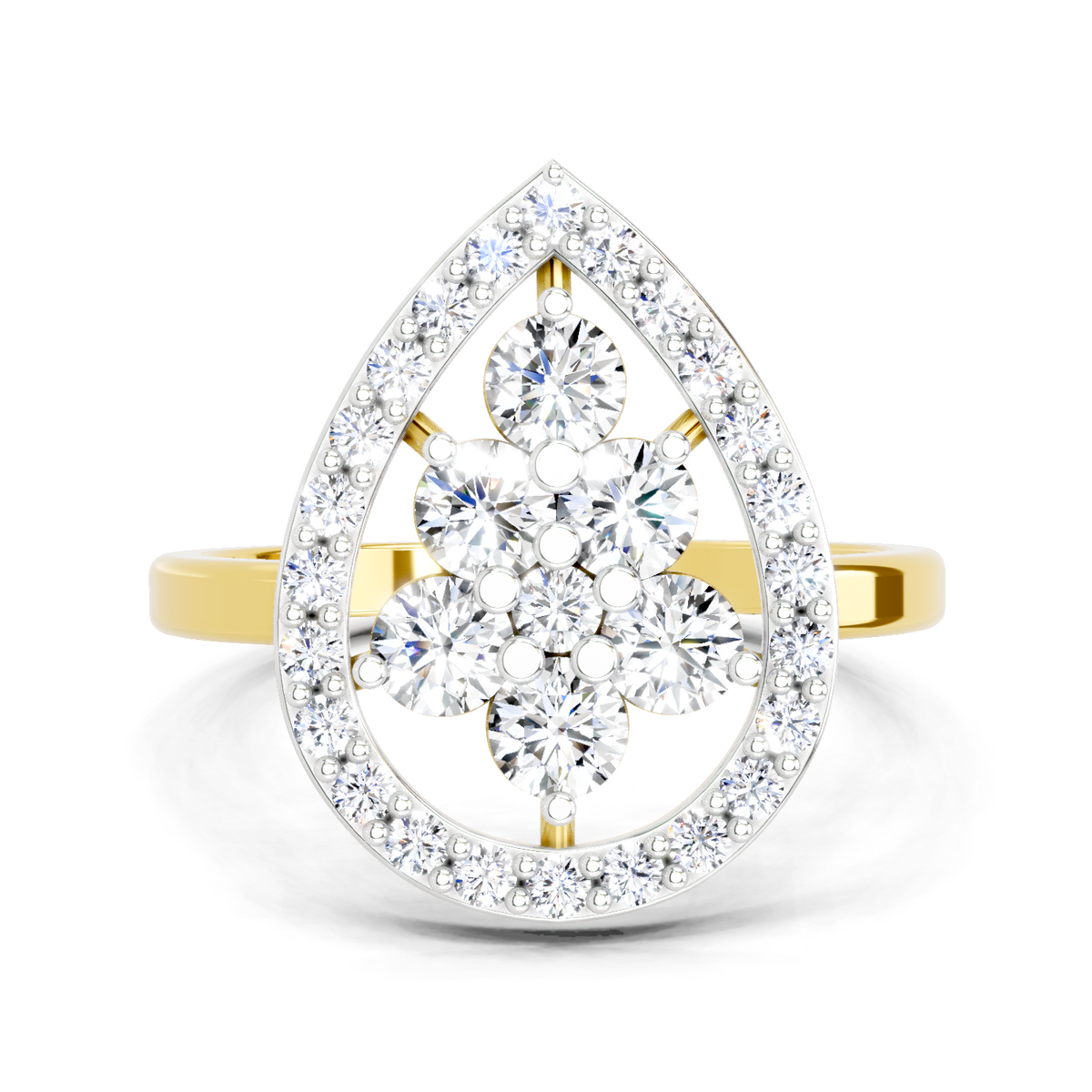Resplendent Round Cluster Diamond Ring