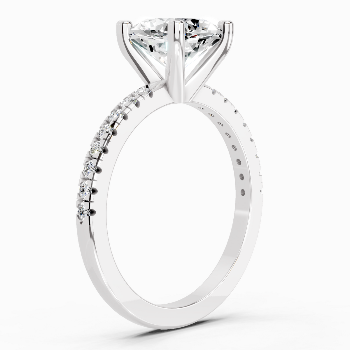 Shimmering Cushion Diamond Ring