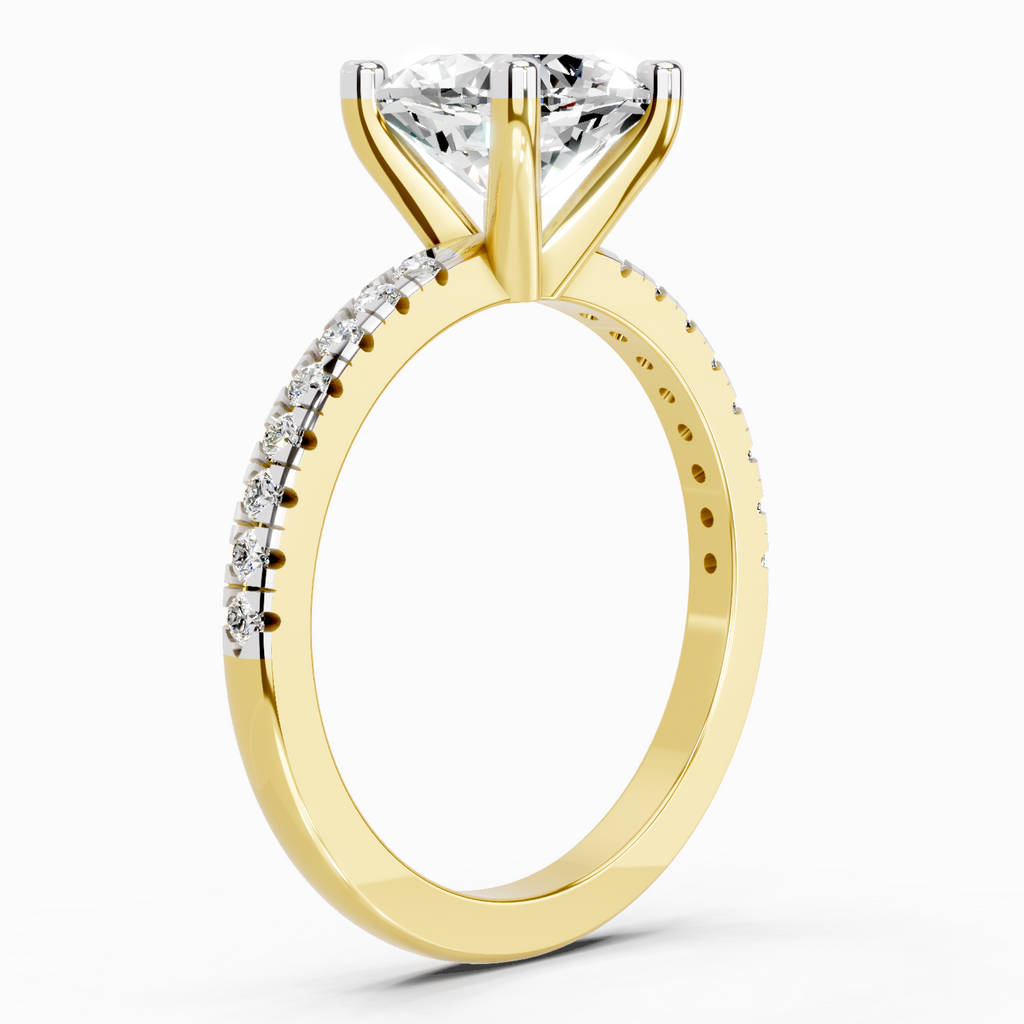 Shimmering Cushion Diamond Ring
