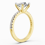 Shimmering Cushion Diamond Ring