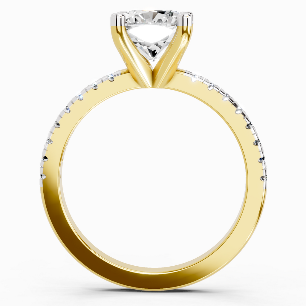 Shimmering Cushion Diamond Ring