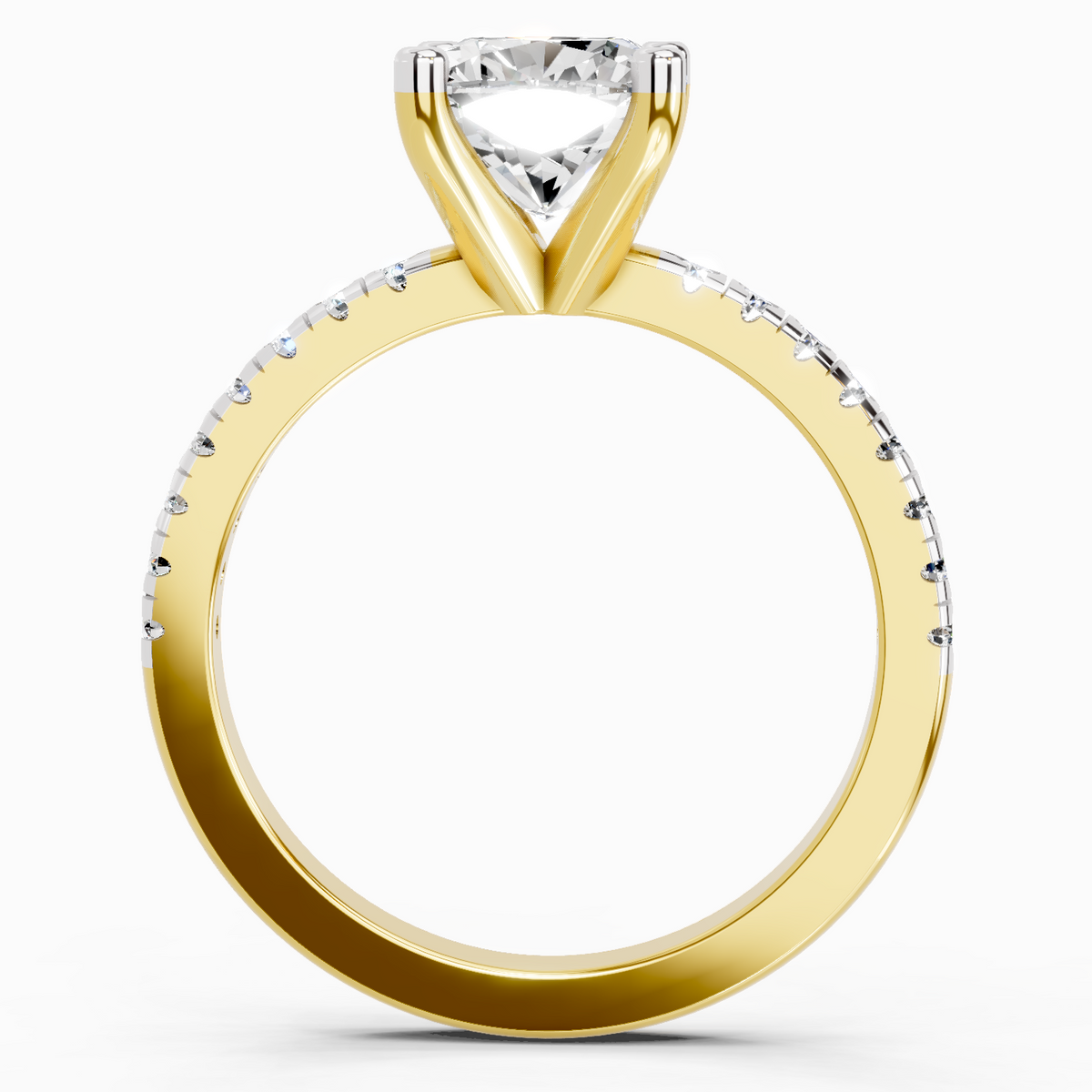 Shimmering Cushion Diamond Ring