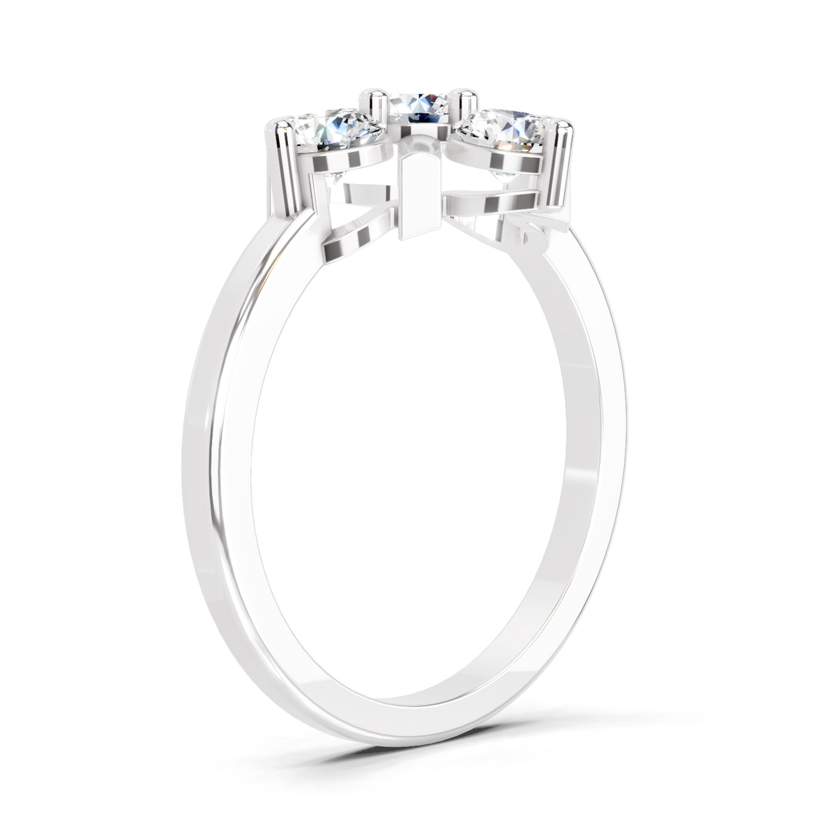 Luminous Cluster Diamond Ring