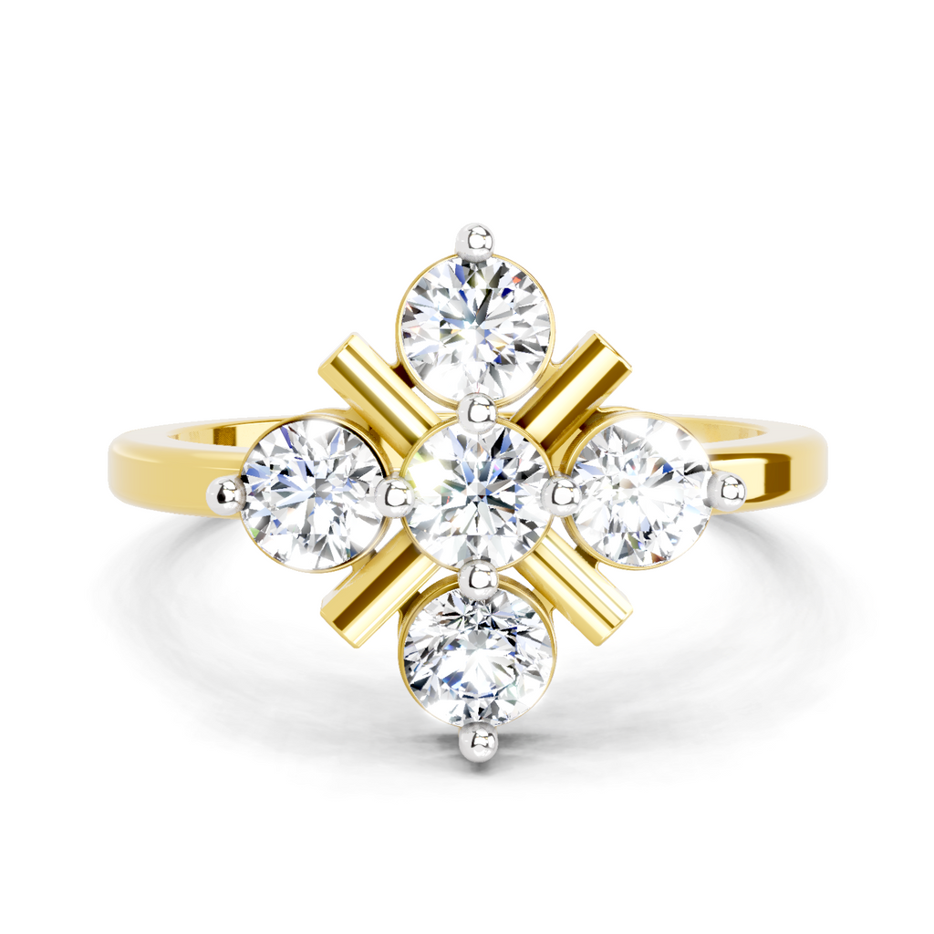 Luminous Cluster Diamond Ring