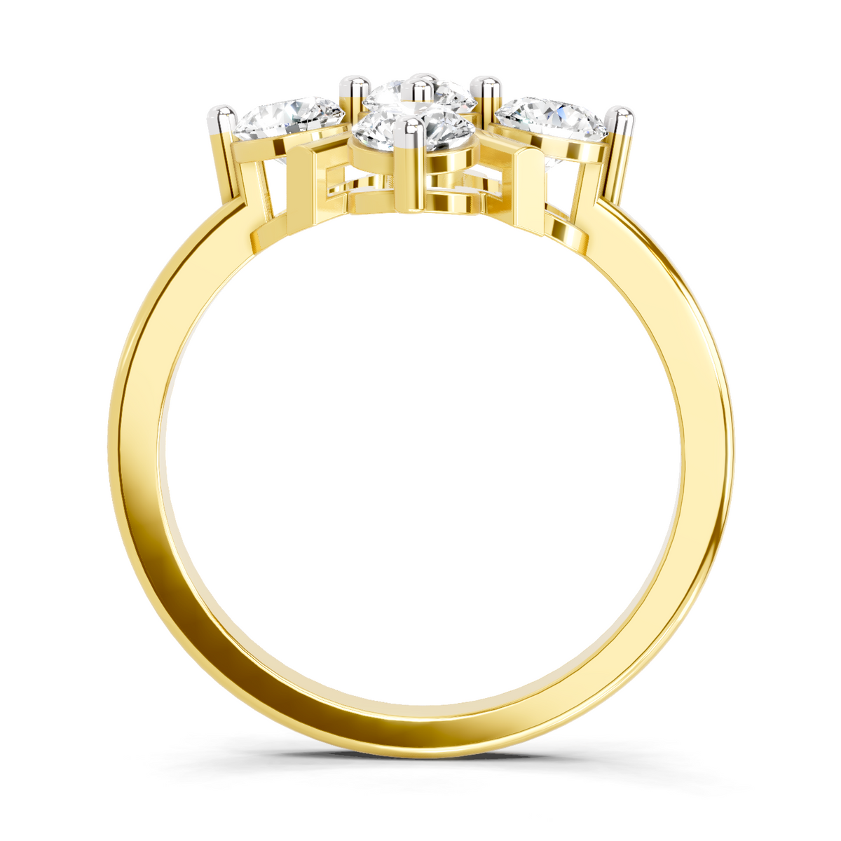 Luminous Cluster Diamond Ring