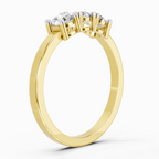 Gleaming Three-Stone Diamond Ring