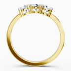 Gleaming Three-Stone Diamond Ring