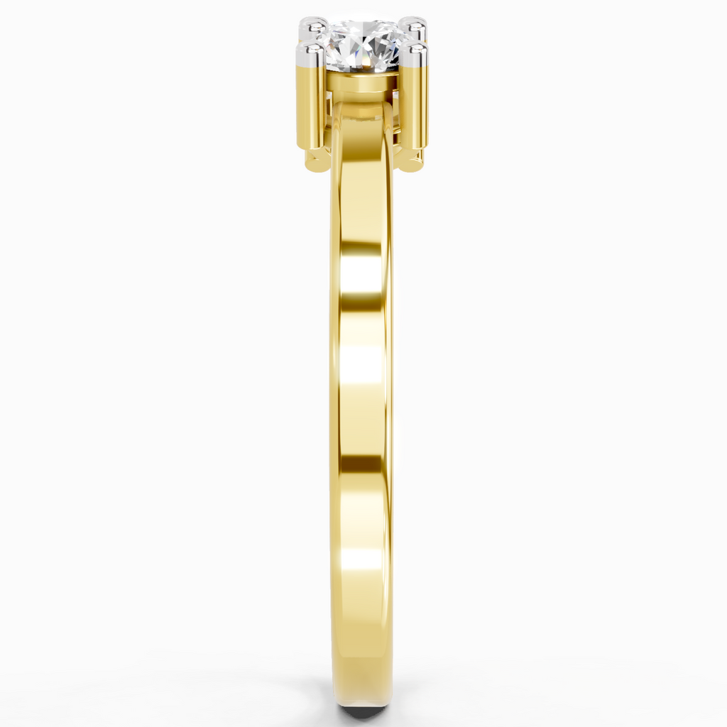 Gleaming Three-Stone Diamond Ring