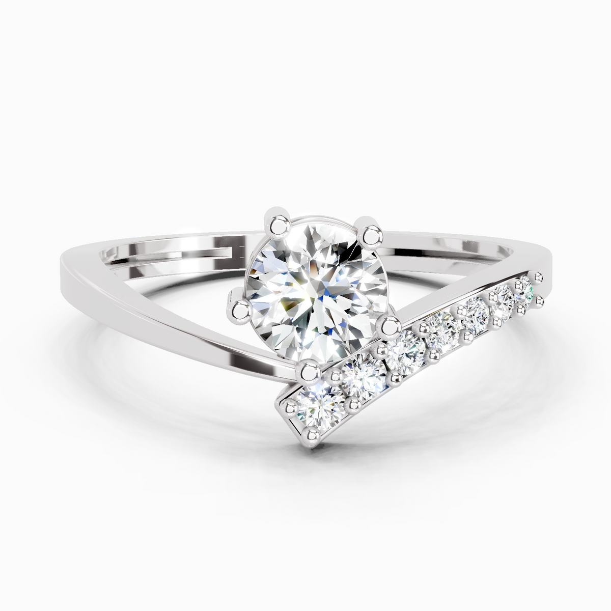Dreamy Twist Bypass Diamond Ring