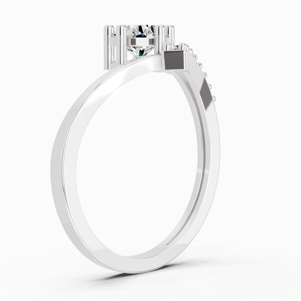 Dreamy Twist Bypass Diamond Ring