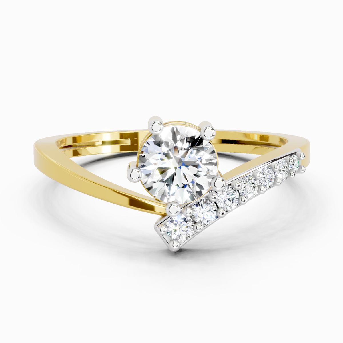Dreamy Twist Bypass Diamond Ring