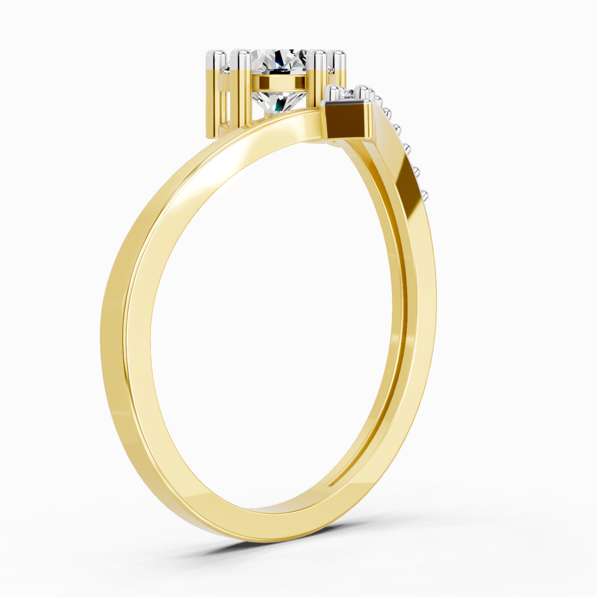 Dreamy Twist Bypass Diamond Ring