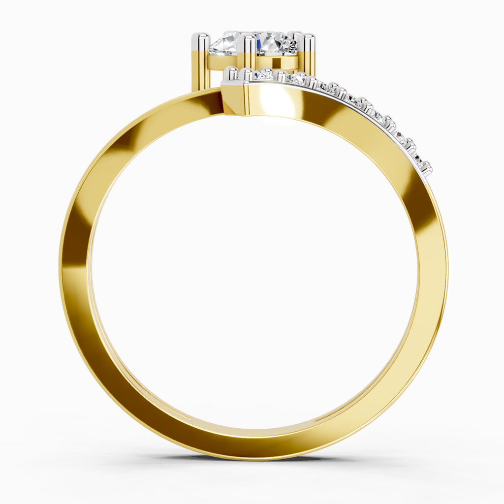 Dreamy Twist Bypass Diamond Ring