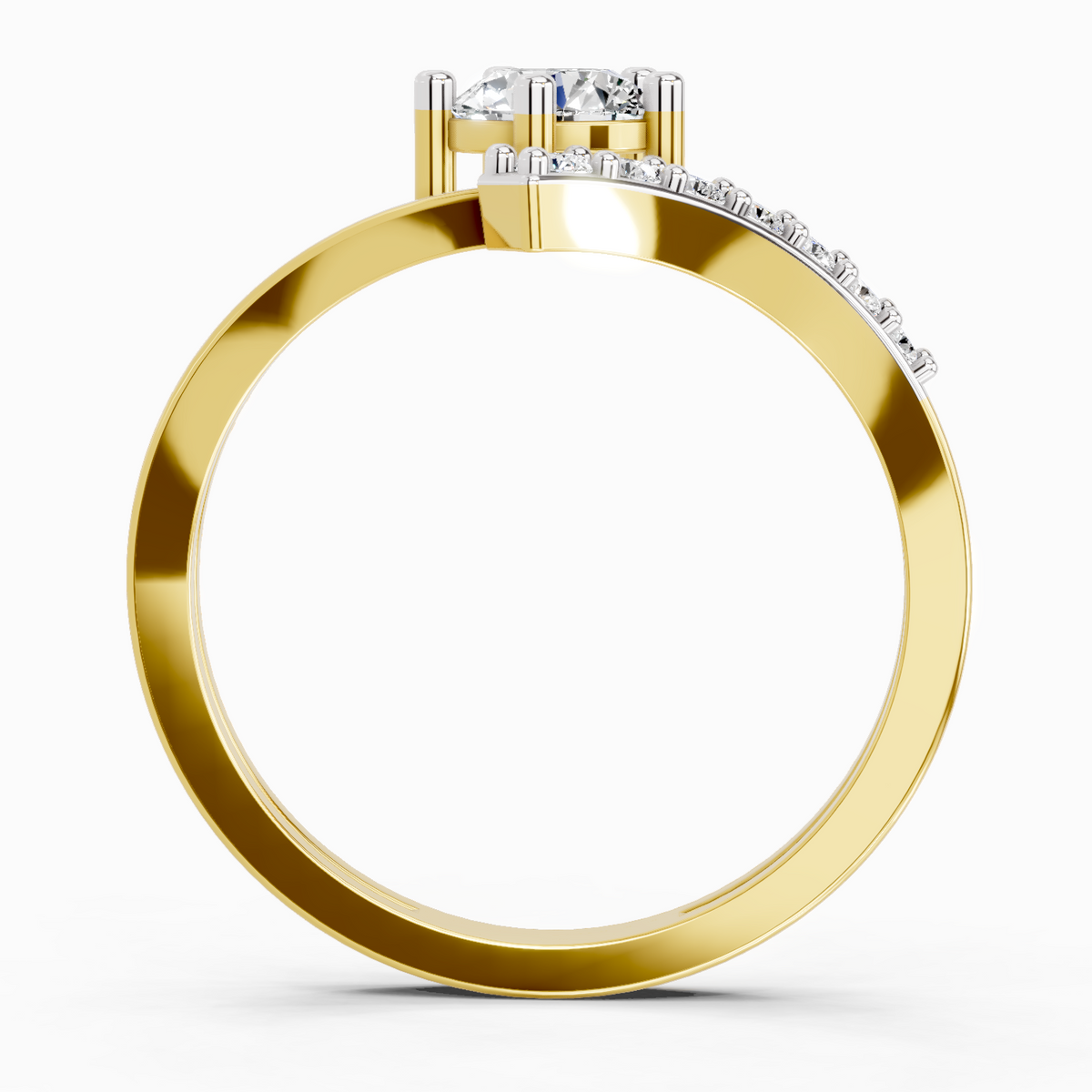 Dreamy Twist Bypass Diamond Ring