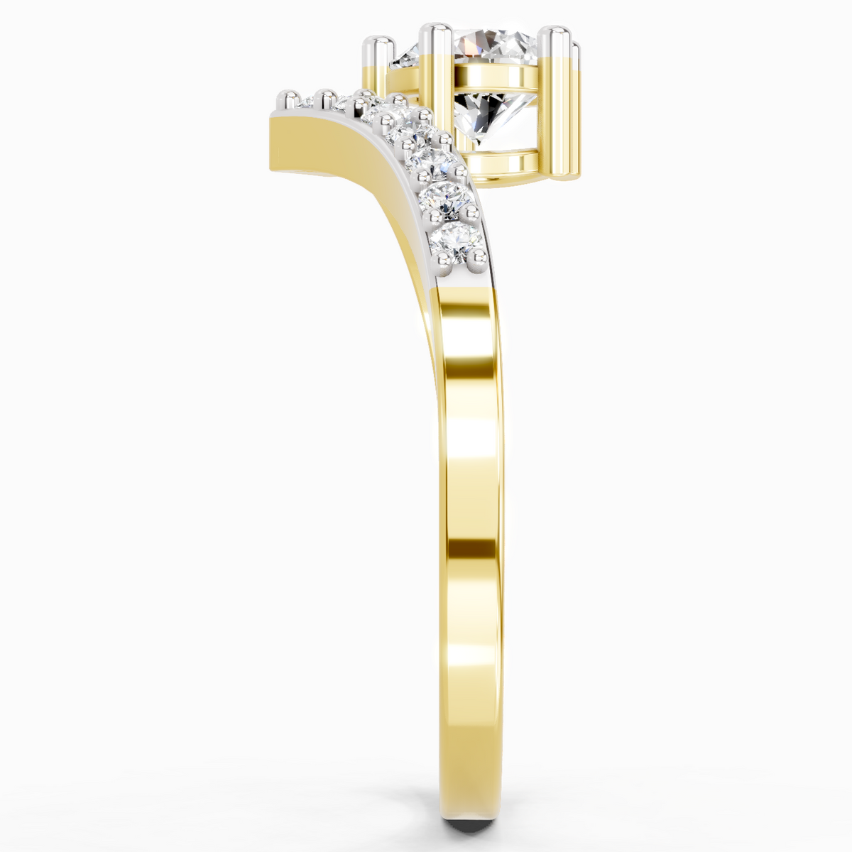Dreamy Twist Bypass Diamond Ring