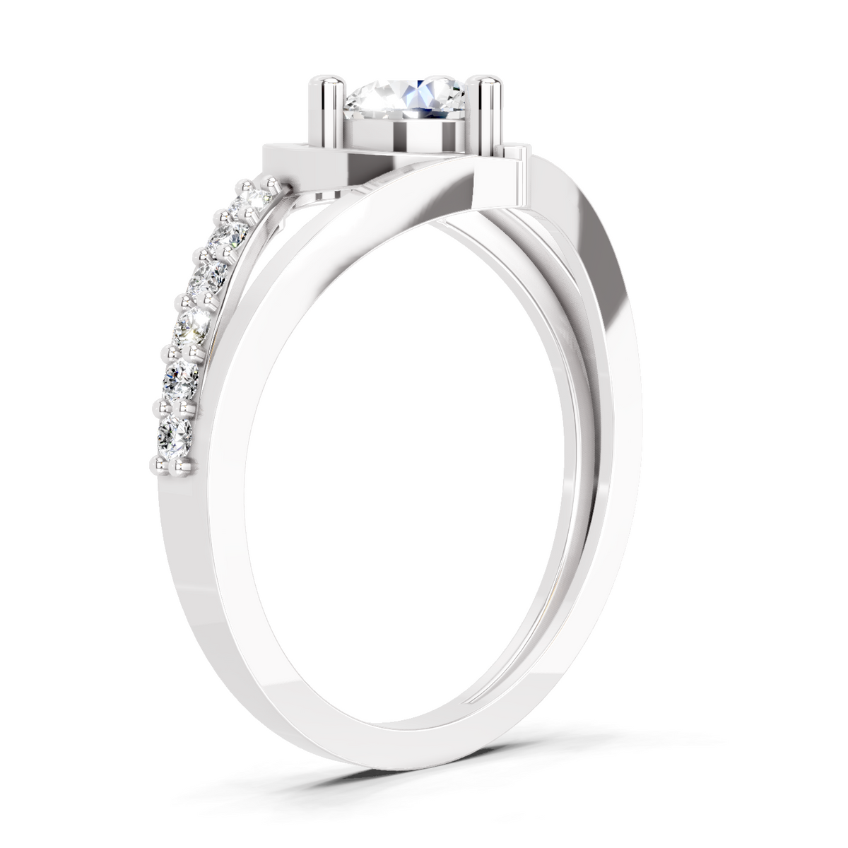 Ethereal Heart Solitaire Diamond Ring