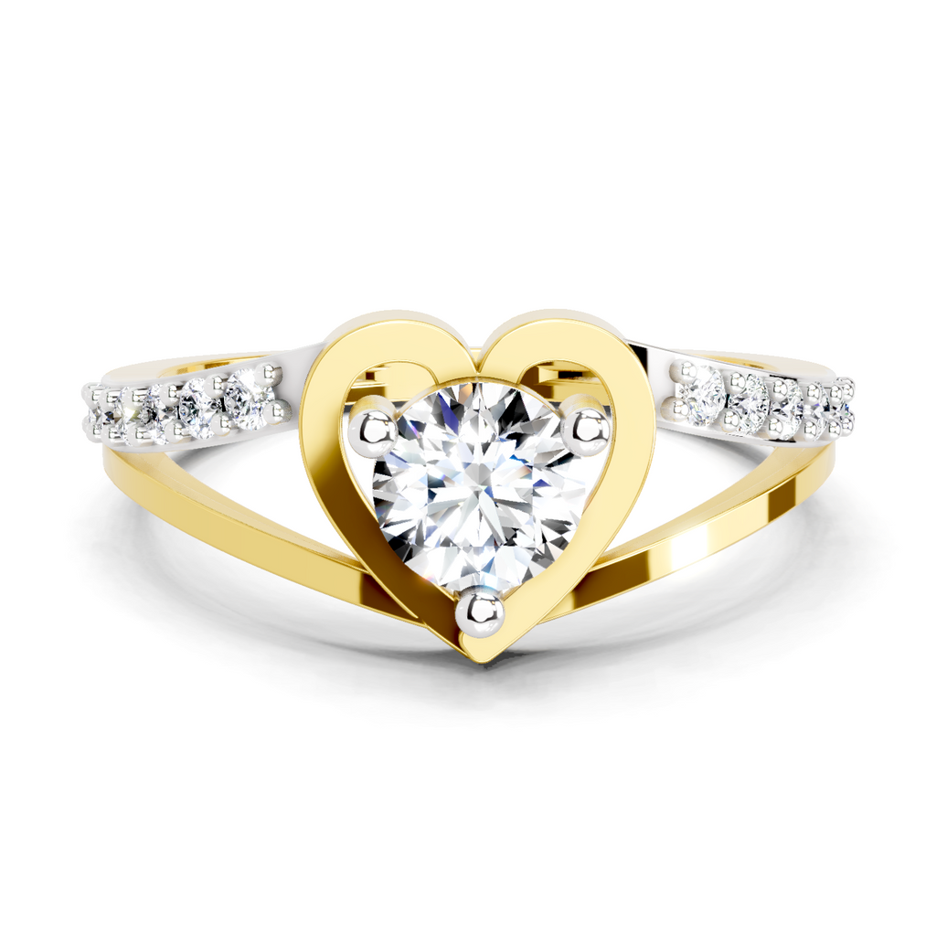 Ethereal Heart Solitaire Diamond Ring