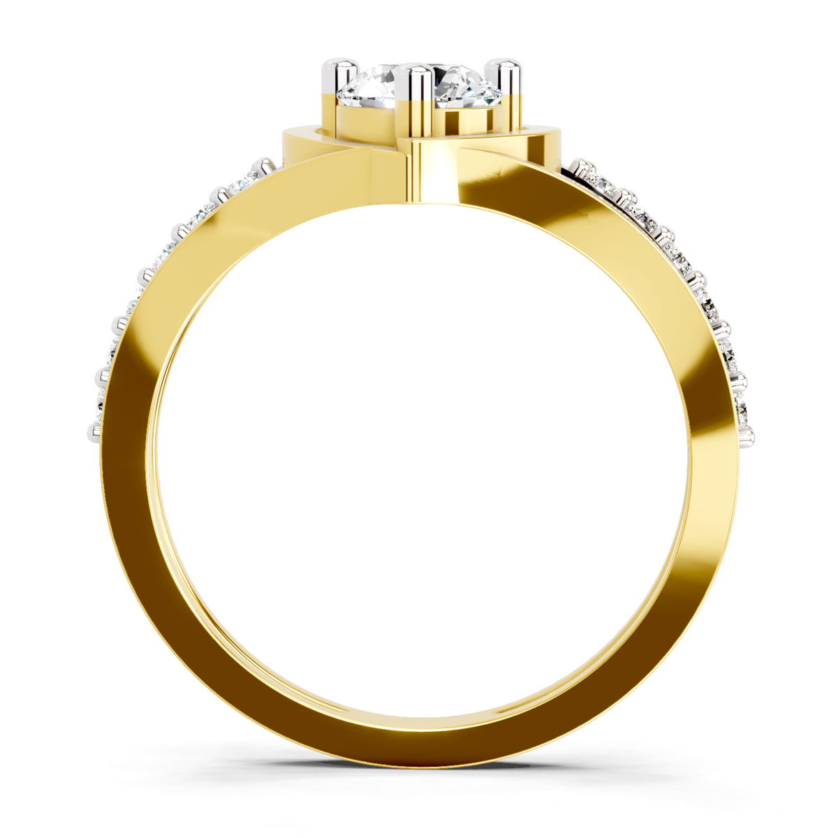 Ethereal Heart Solitaire Diamond Ring