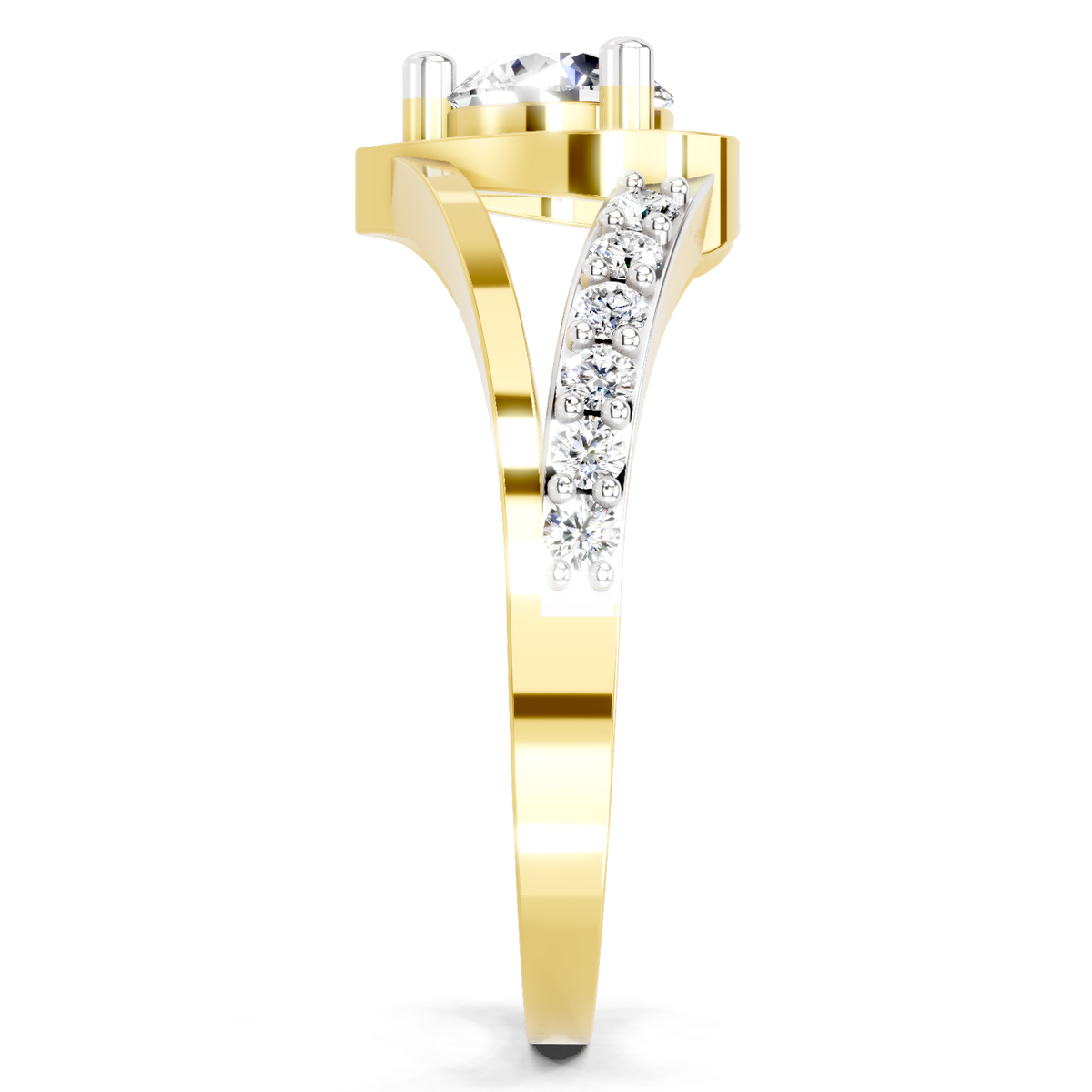 Ethereal Heart Solitaire Diamond Ring