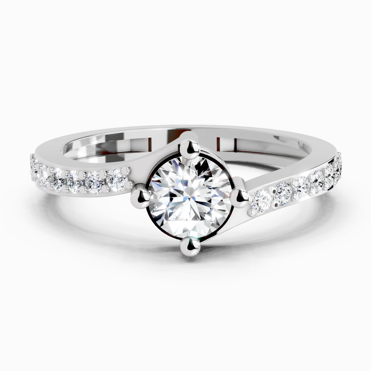 Opulent Solitaire Diamond Engagement Ring