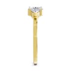 Radiant Oval Three-Stone Diamond Engagement Ring