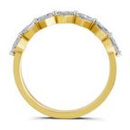 Delicate Princess-Cut Seven-Stone Diamond Band Ring