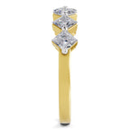 Delicate Princess-Cut Seven-Stone Diamond Band Ring