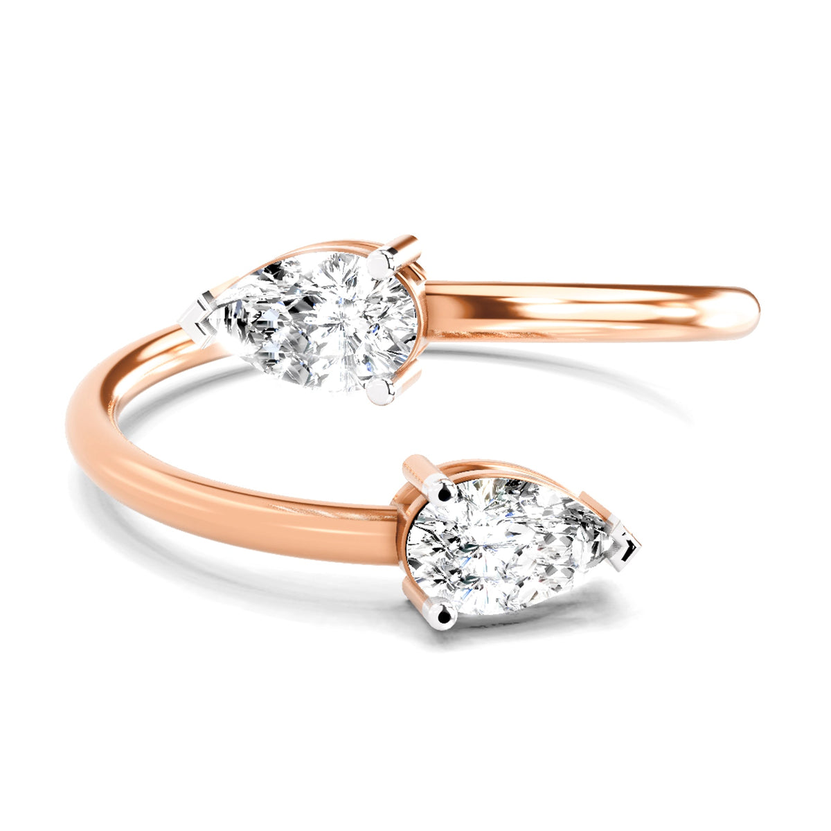 Elegant Pear Solitaire Diamond Ring