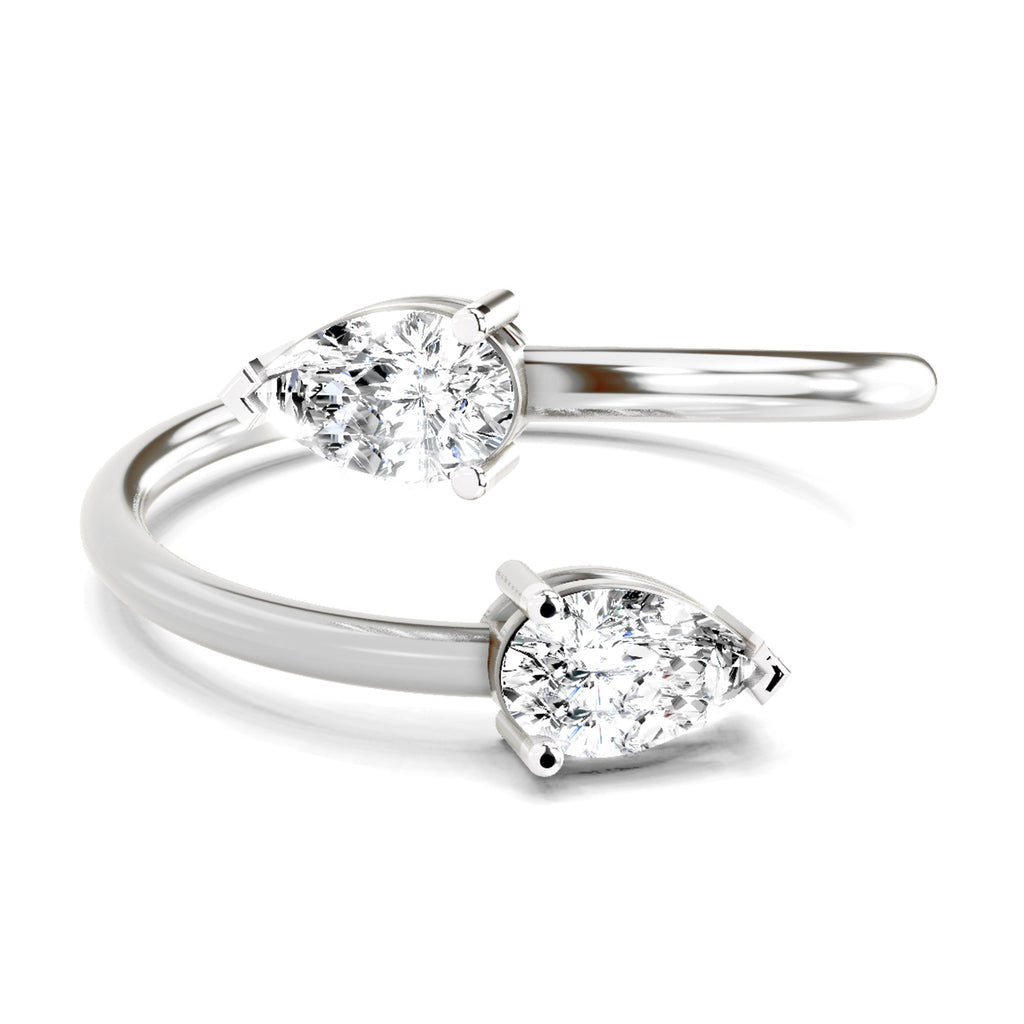 Elegant Pear Solitaire Diamond Ring