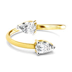 Elegant Pear Solitaire Diamond Ring