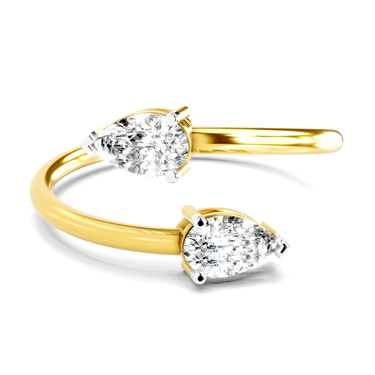 Elegant Pear Solitaire Diamond Ring