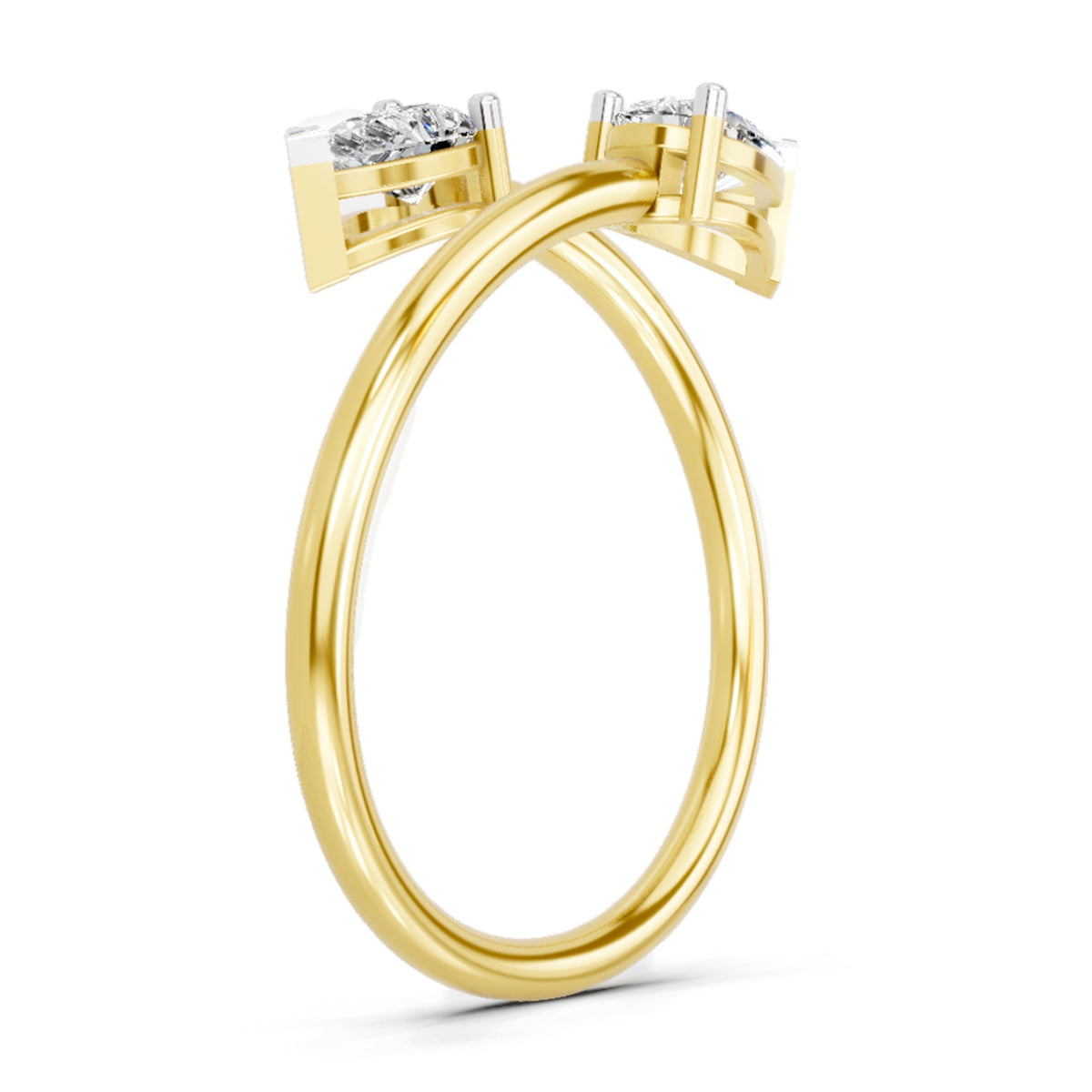 Elegant Pear Solitaire Diamond Ring