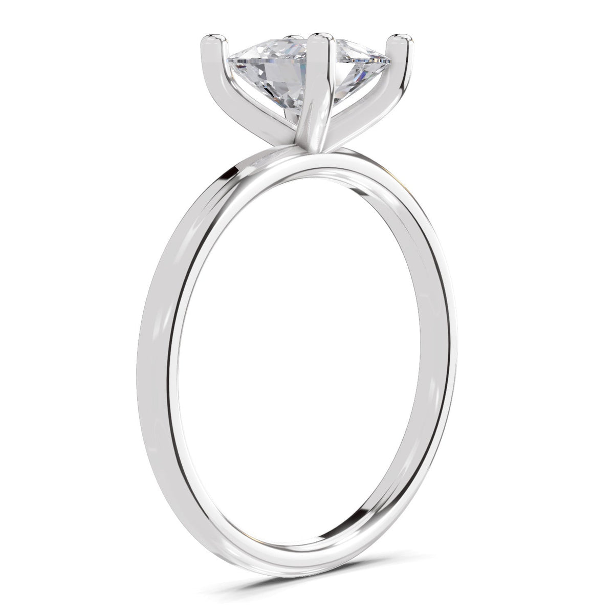 Classic Cushion Solitaire Diamond Engagement Ring