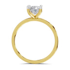 Classic Cushion Solitaire Diamond Engagement Ring