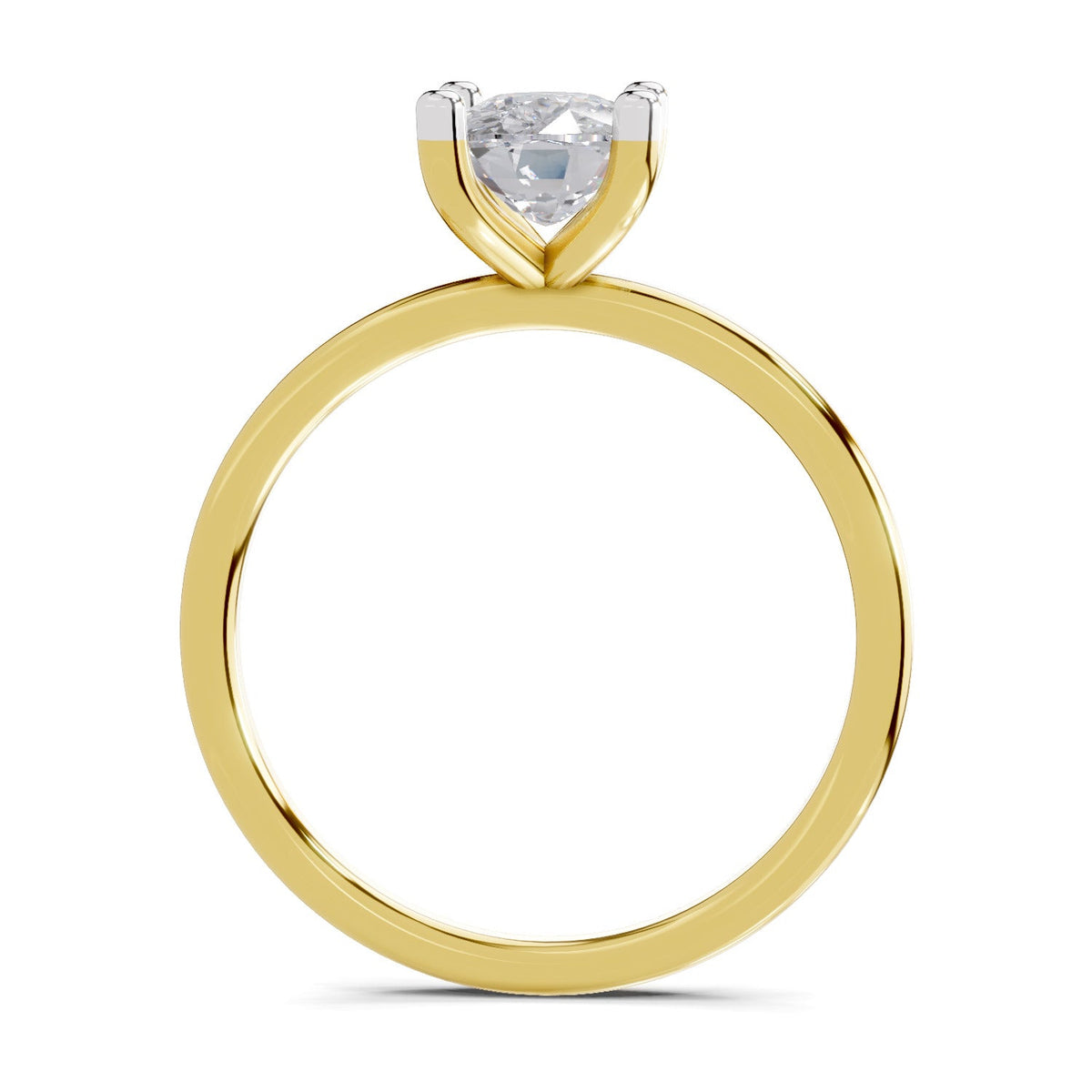 Classic Cushion Solitaire Diamond Engagement Ring