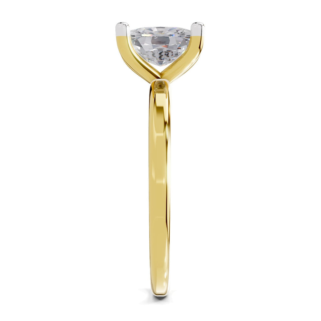 Classic Cushion Solitaire Diamond Engagement Ring