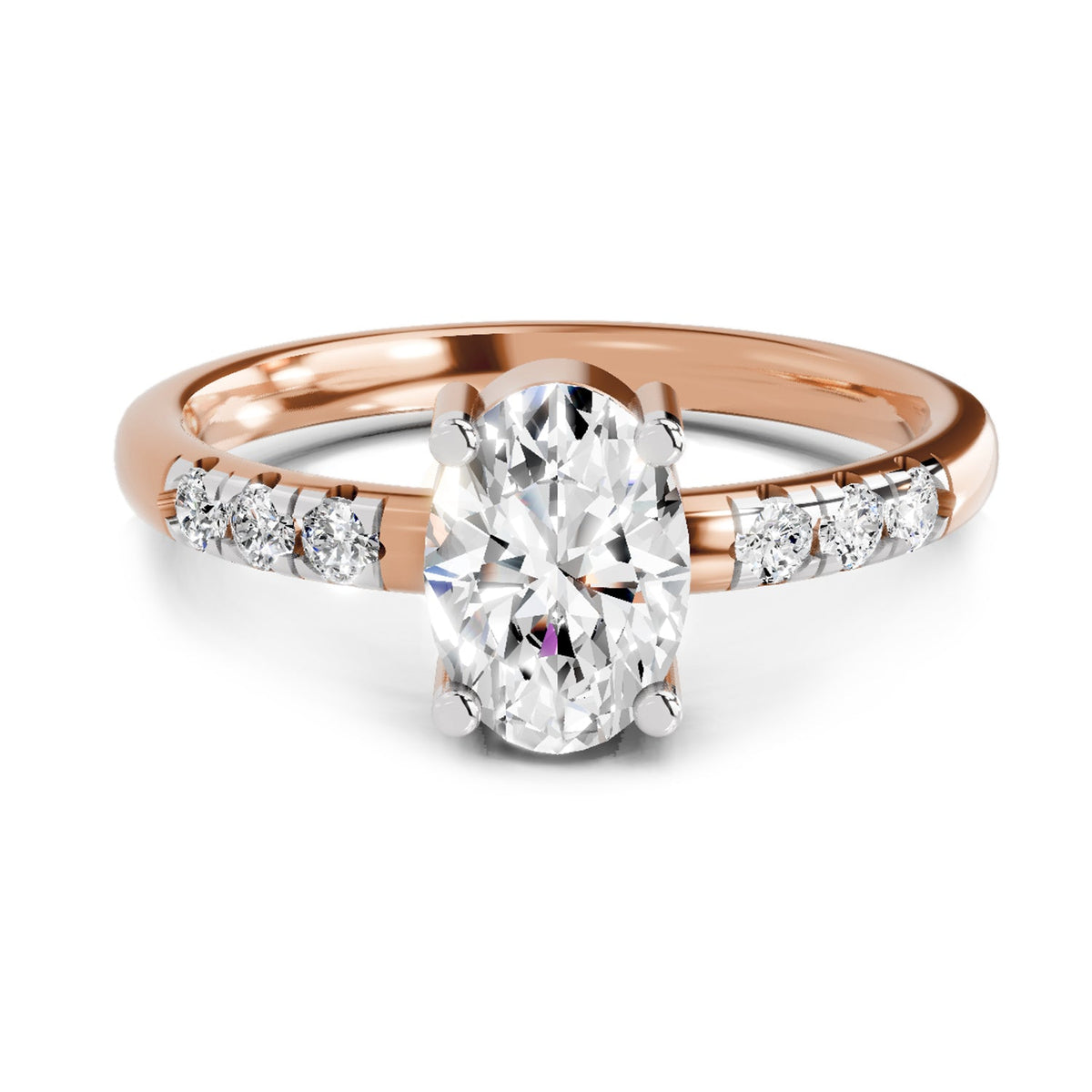 Luminous Oval Solitaire Diamond Ring