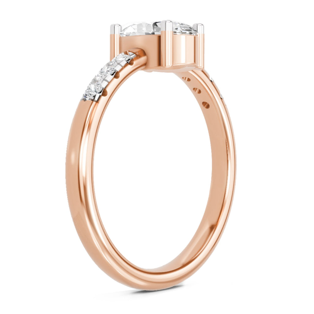 Luminous Oval Solitaire Diamond Ring