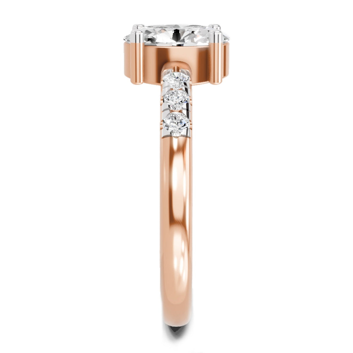 Luminous Oval Solitaire Diamond Ring