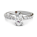 Luminous Oval Solitaire Diamond Ring