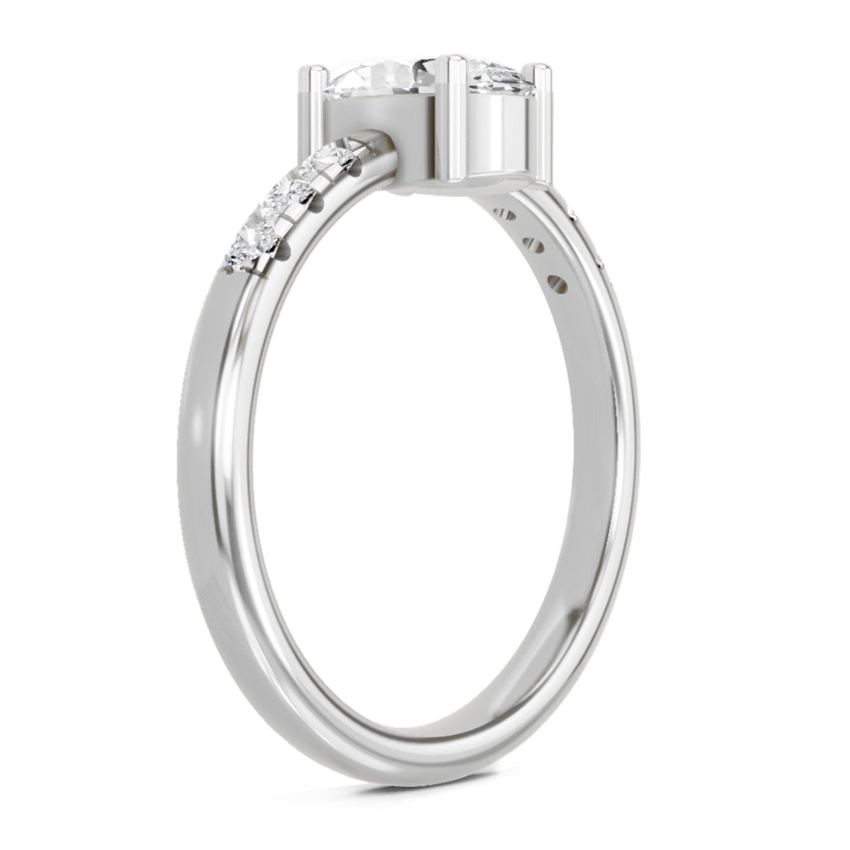 Luminous Oval Solitaire Diamond Ring
