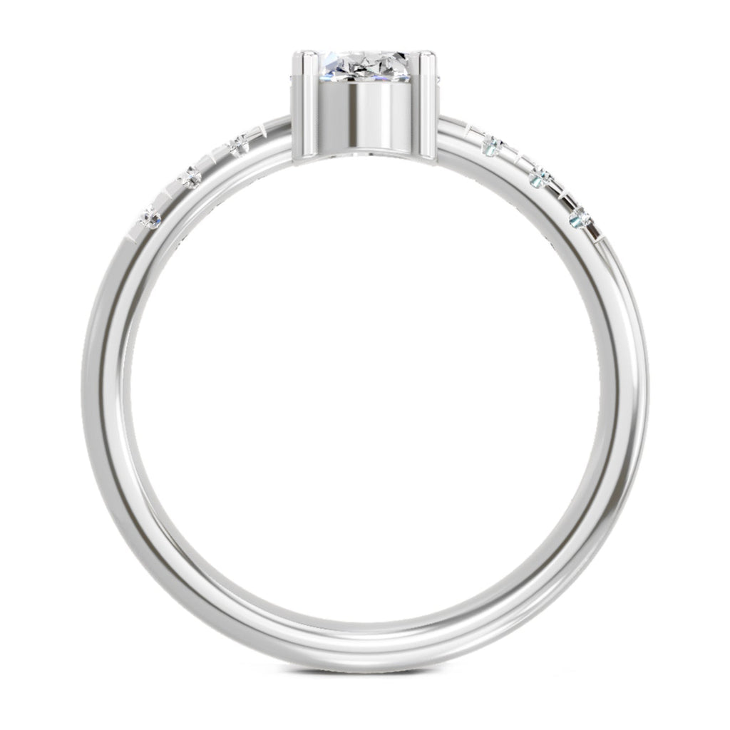 Luminous Oval Solitaire Diamond Ring