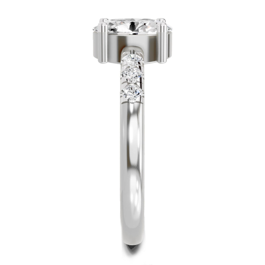 Luminous Oval Solitaire Diamond Ring