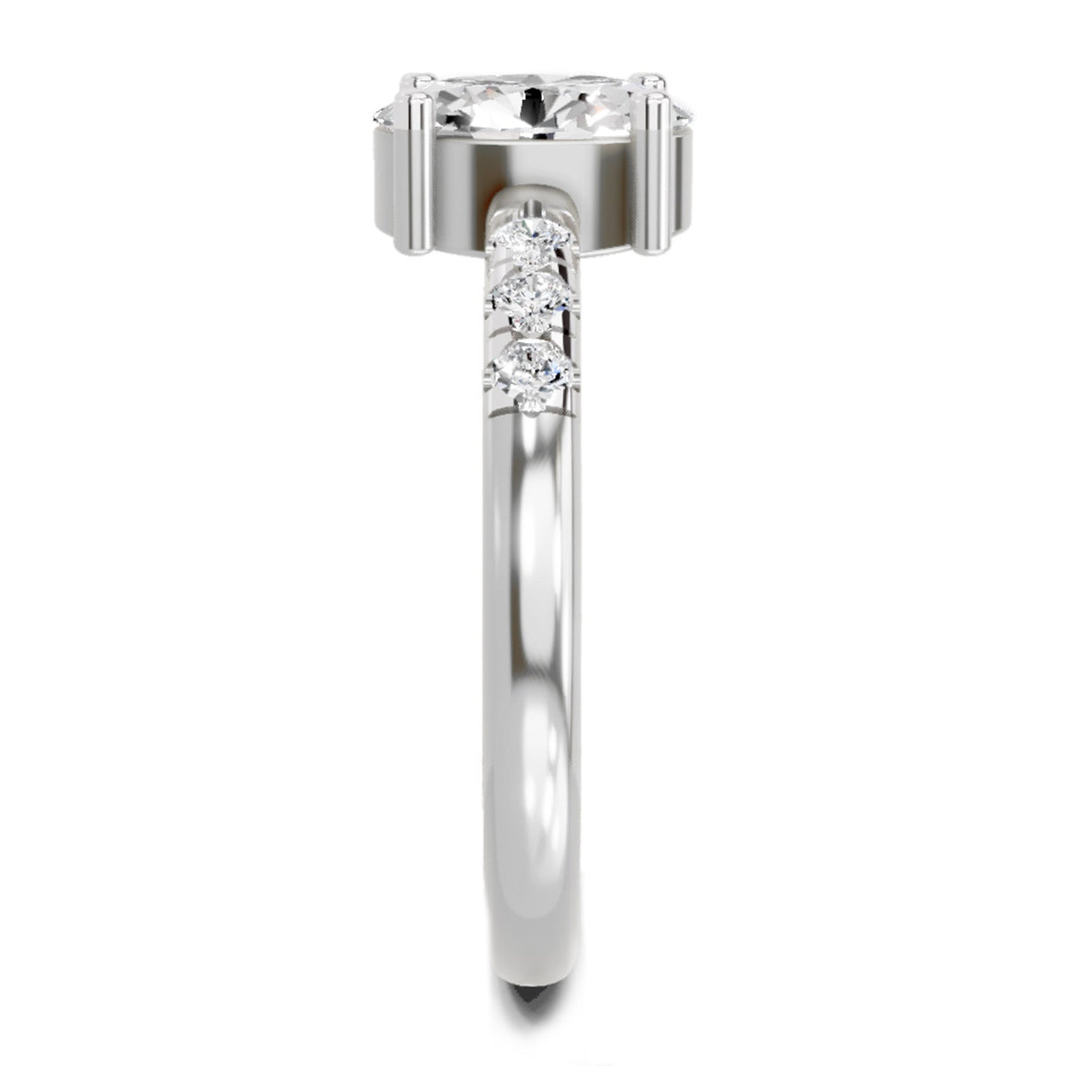 Luminous Oval Solitaire Diamond Ring