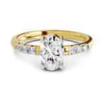 Luminous Oval Solitaire Diamond Ring