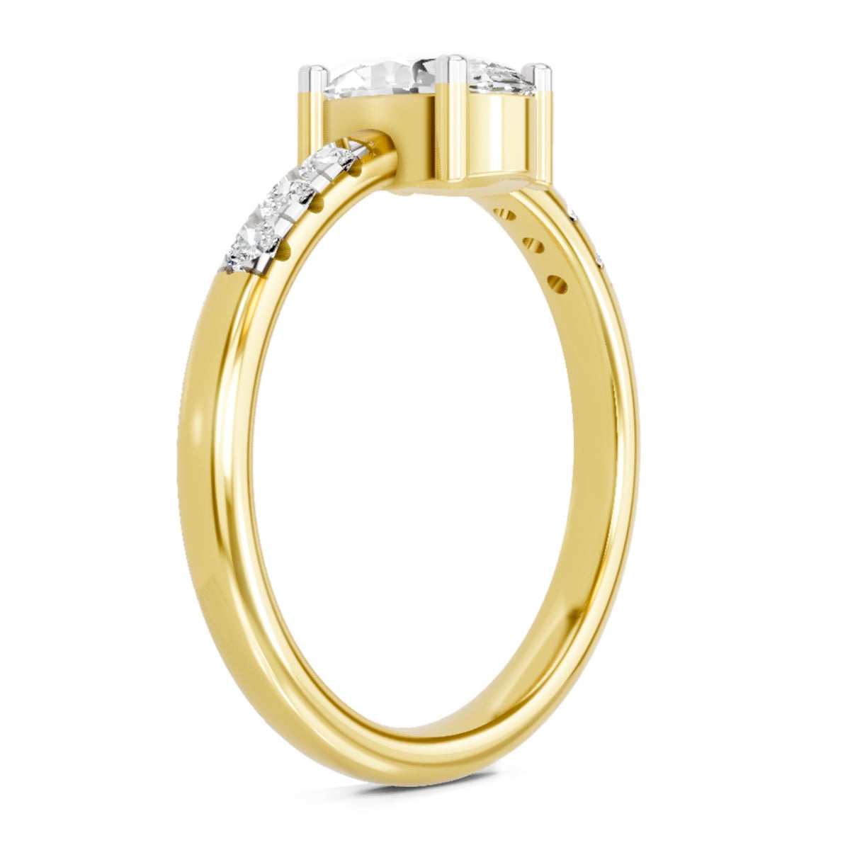 Luminous Oval Solitaire Diamond Ring