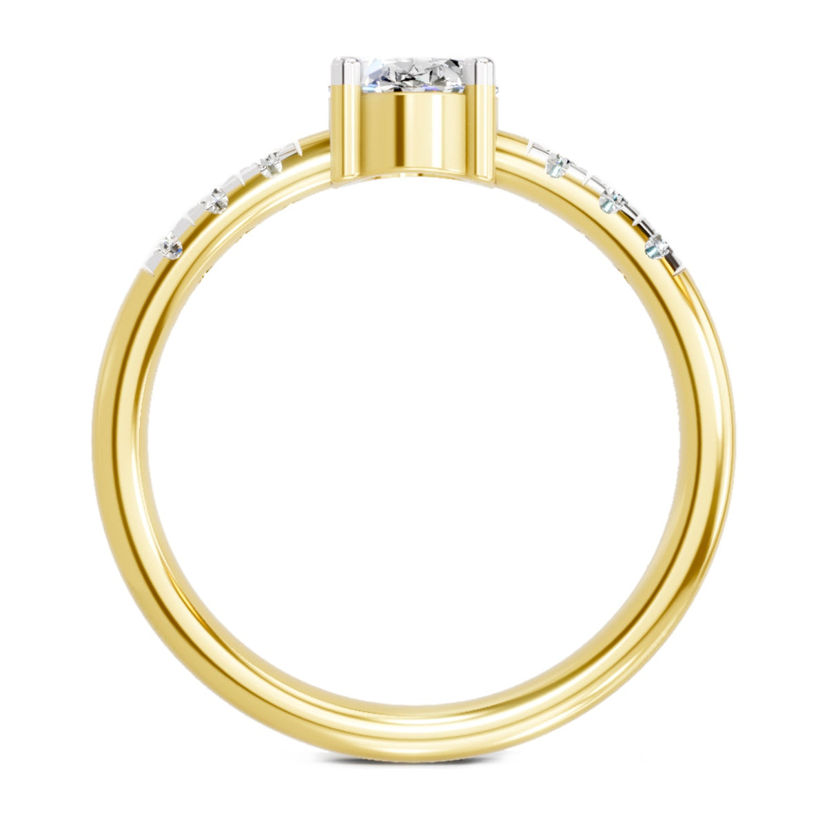 Luminous Oval Solitaire Diamond Ring