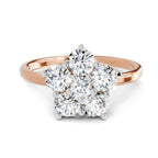 Exquisite Floral Diamond Ring